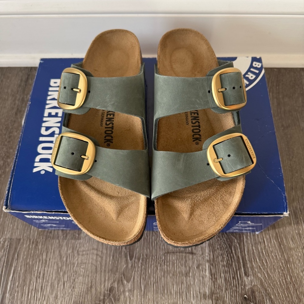 Birkenstock Arizona Big Buckle Sandals Nubuck leather EU40 - Picture 2 of 11